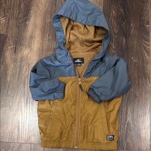 Oneill Kids' Hooded Jacket in Blue and Tan